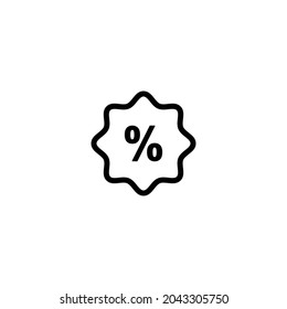 Discount outline flat icon vector