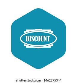 Discount oval label icon. Simple illustration of discount oval label vector icon for web