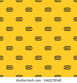 Discount oval label pattern seamless vector repeat geometric yellow for any design