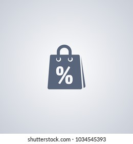 Discount package icon, vector best flat icon on white background , EPS 10