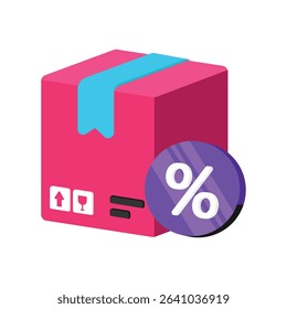 Discount Package Vector style icon. Eps 10 file