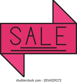 Discount Paper Label Vector color Icon Design, Retail Shop Equipment Symbol, Supermarket fixtures Sign, Grocery Store Supplies Stock illustration, Fabric based Sale Banner Concept, 