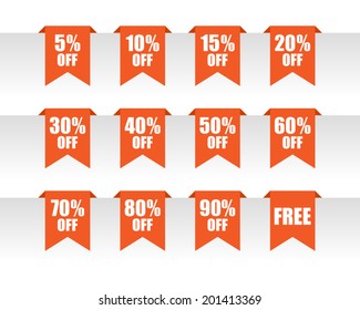 Discount paper tag labels