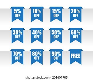 Discount paper tag labels