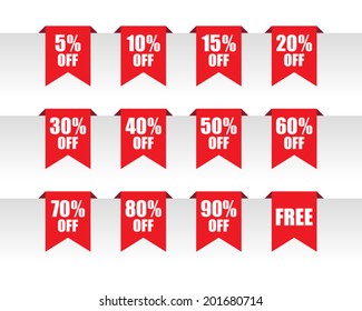Discount paper tag labels