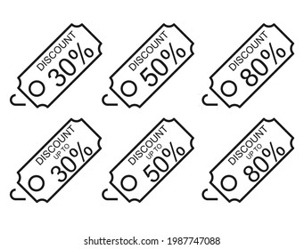 Discount patch icon in percent