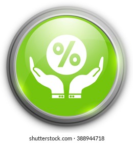 Discount percent with hand