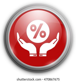 Discount percent with hand