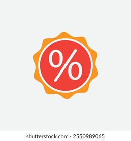Discount percent icon logo vector illustration