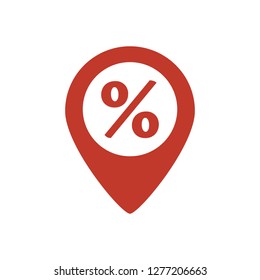 Discount percent sign on white background. Vector illustration