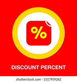 discount percent sign, vector sale percentage - price label, offer tag