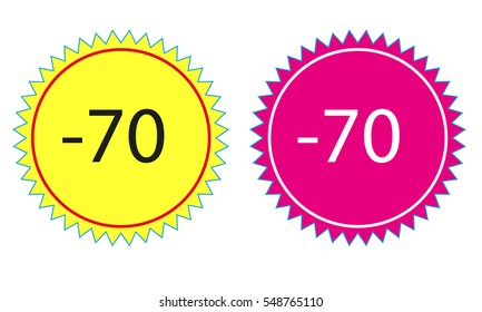 Discount percent sticker