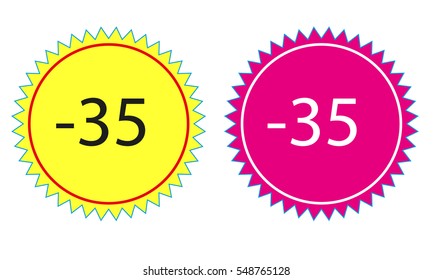 Discount percent sticker