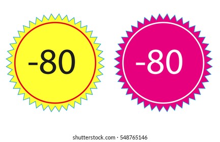 Discount percent sticker
