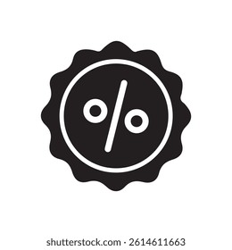 Discount percent tag vector icon, Discount Elements icon design.
