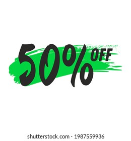 Discount percent text typography design. Special offer discount big sale web banner. Mobile Digital display promotion for social media or website