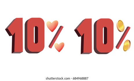 Discount. Percent. Vector illustration. 