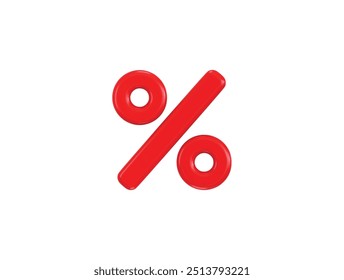 Discount percentage icon 3d render