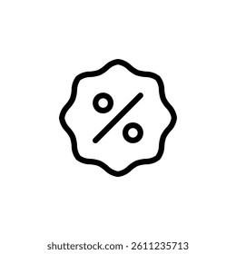 Discount percentage icon. Ideal for sale, promotion, offer, and marketing materials