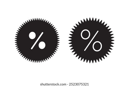 Discount, percentage icon symbol on white background, eps10