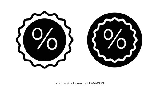 Discount, percentage icon symbol vector.