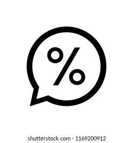 Discount Percentage icon vector