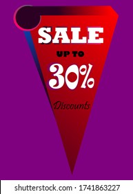 Discount Poster With Abstract Background