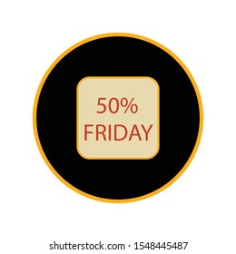 discount poster friday discount black and orange icon vector Design for store,web,and restaurant