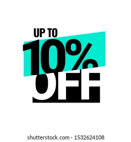 Discount with the price is 10. Vector illustration