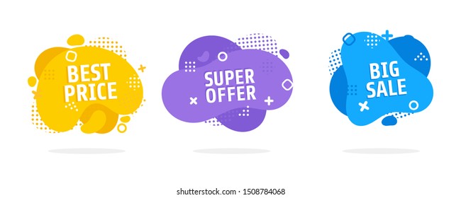 Discount price sale bubble banners, price tags label.special offer flat promotion sign. Flash sale special offer set and can use for instagram, facebook, and social media other