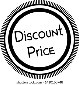DISCOUNT PRICE stamp on white background