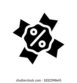 Discount Price Tag, Badge Solid Glyph Icon
