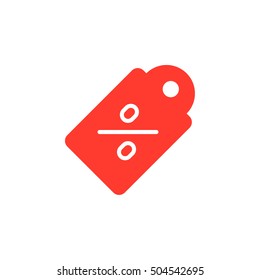 discount price tag icon vector, filled flat sign, solid colorful pictogram isolated on white, logo illustration