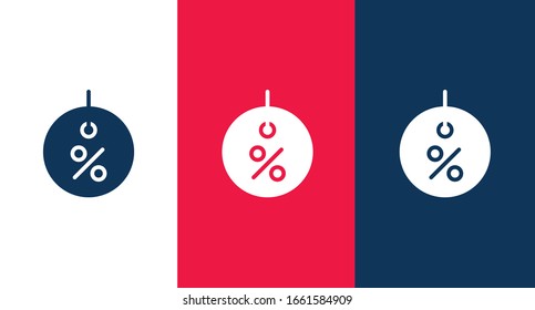 Discount price tag icon for web and mobile