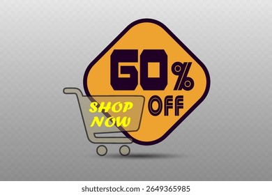 Discount price tag, price and percentage sticker.
