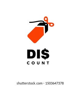 Discount Price Tag and scissors