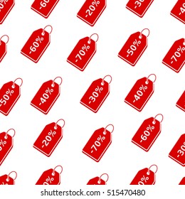 Discount price tag seamless pattern
