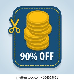 Discount price tag. Vector 