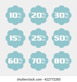 Discount price tags.