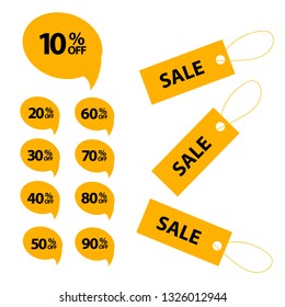 Discount price tags. Sale tag. Vector Illustration. 