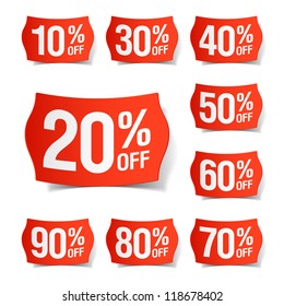 Discount Price Tags. Vector.