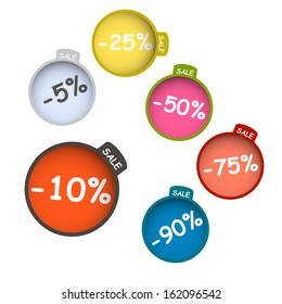 Discount price tags. Vector.