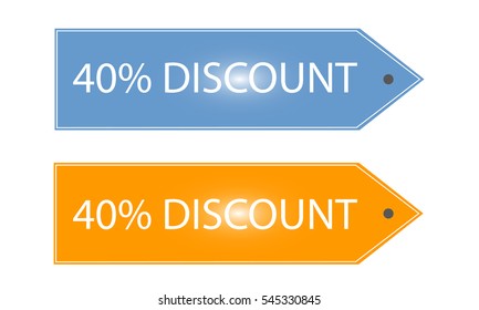 Discount price tags. Vector.