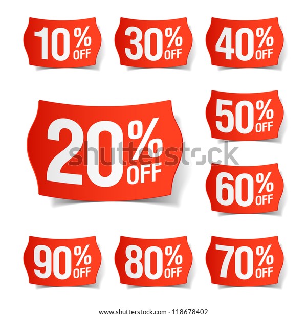 Discount Price Tags Vector Stock Vector (Royalty Free) 118678402