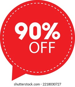 Discount price tags Vector 90% off