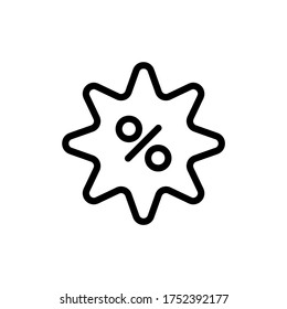 discount price vector line icon