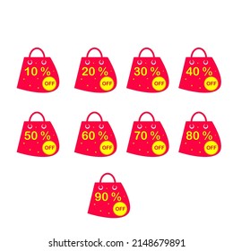 Preisnachlässiges Produktlogo, Design-Vorlagengrafik