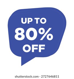 Promoción de descuento con hasta un ochenta por ciento de descuento
