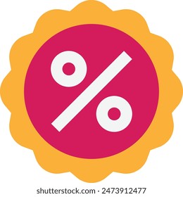 Ilustración plana de Vector de etiqueta de promoción de descuento