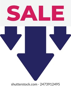 Discount Promotion Label Icon Vector Flat Illustration